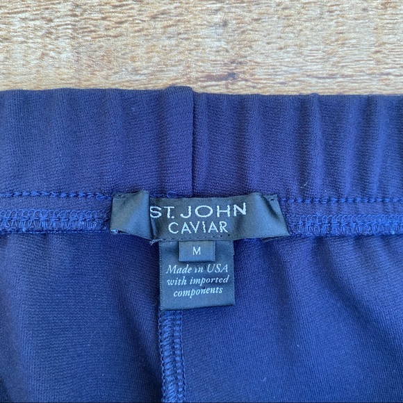 St. John Caviar Cropped Ponte Leggings M - Picture 7 of 11